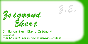 zsigmond ekert business card